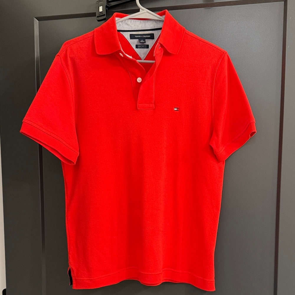 Tommy Hilfiger Vibrant Orange Polo Shirt
